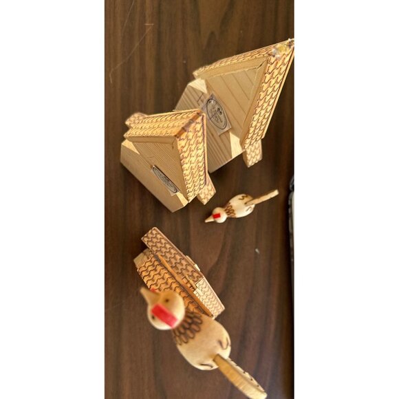 Vintage 1979 Lot of 3 Russian Wooden Folk Art House Church Souvenir Teremok - Picture 7 of 10